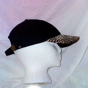 Baseball cap-leopard & black